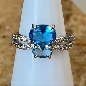 Bomb Party Butterfly Shimmer London Blue Topaz Ring